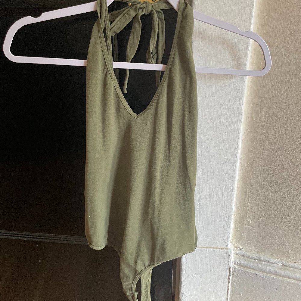 Halter bodysuit with low back